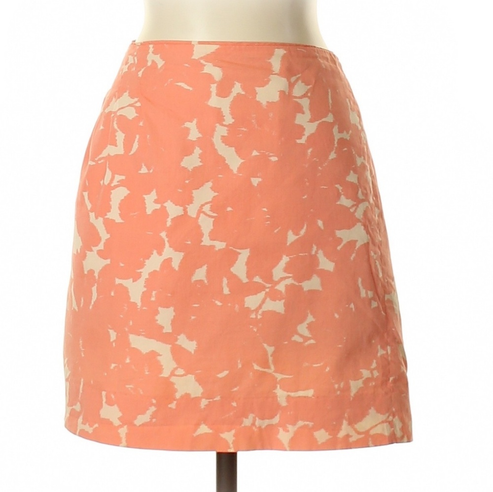 JCrew Side Pleat Orange Mini Skirt B49